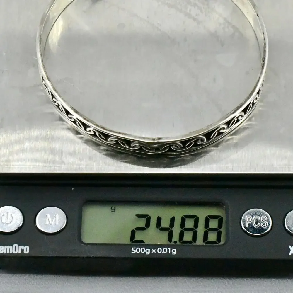 Vintage Eagle 3 Taxco FTH Sterling 925 Bangle Bracelet 8